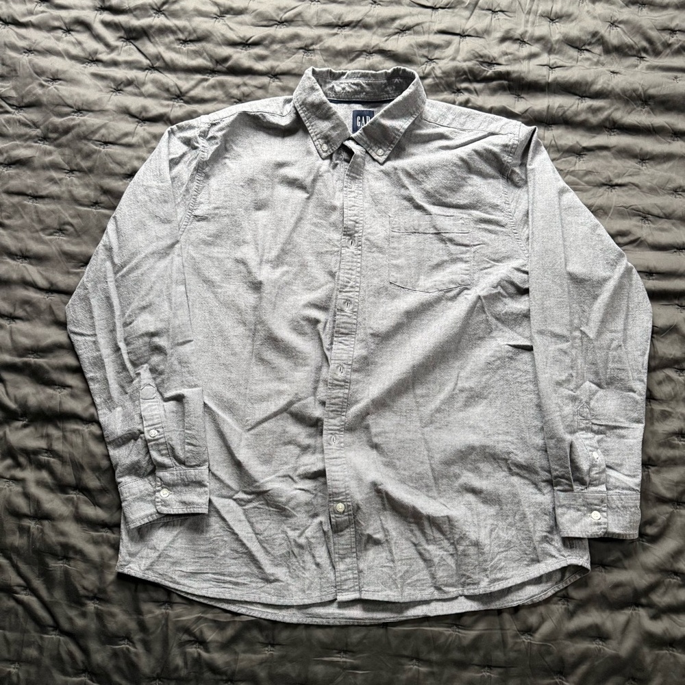 Men's Blue-Grey Oxford Shirt